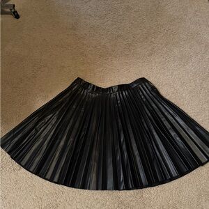 Le Lis Shiny Black A-Line Skirt